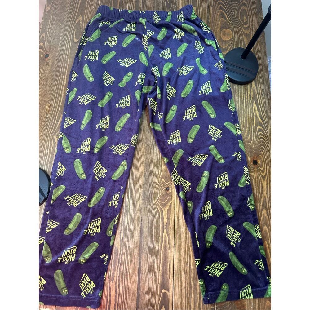 RICK AND MORTY PICKLE RICK HAPPY BOXER PAJAMA PANTS ADULT SIZE SMALL